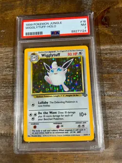 POKEMON 1999 Jungle WIGGLYTUFF Holo #16 PSA 7 RARE - Image 1