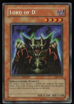 Lord of D. BPT-004 Secret Rare Reverse Foil Error Yu-Gi-Oh - Image 1