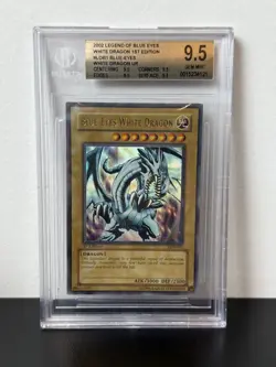 BGS 9.5 Quad - Blue-Eyes White Dragon LOB-001 1st Ed Yugioh True Gem Mint PSA 10 - Image 1