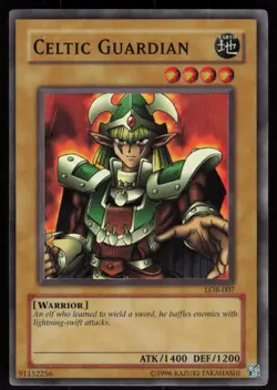 Celtic Guardian LOB-007 Super Rare The Legend of Blue Eyes White Dragon Yu-Gi-Oh - Image 1
