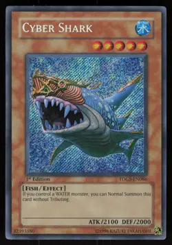 Cyber Shark TDGS-EN086 Secret Rare The Duelist Genesis 1st Edition Yu-Gi-Oh - Image 1