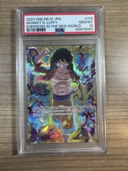 Monkey D. Luffy 2024 One Piece JAPANESE OP09 - SEC - #119 - PSA 10 - Image 1