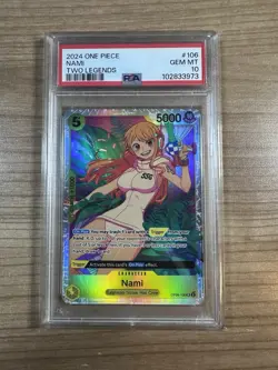 Nami 2024 One Piece - SR - Two Legends - #106 PSA 10 - Image 1