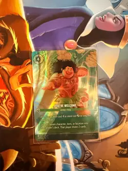 Disney Lorcana TCG Maui You're Welcome Enchanted 213/204 NM Pack Fresh Rare Card - Image 1