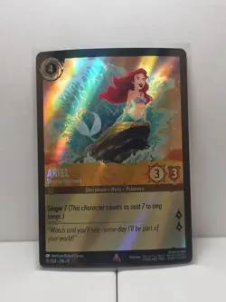 Disney Lorcana - Fabled - Ariel Singing Mermaid - 15/204 EN 9 Starter HOLO FOIL - Image 1