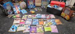 pokemon lot 1000+ cards including sealed packs, hits, dice, binder, etb holos - Image 1