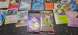 pokemon lot 1000+ cards including sealed packs, hits, dice, binder, etb holos - Image 2