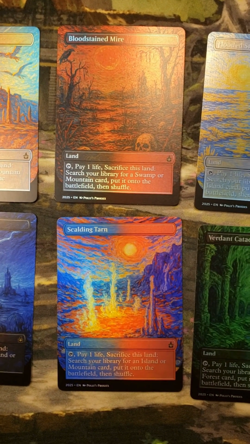 Fetch Lands Set (10 Pack) FOIL Proxy Cards with Custom Van Gogh Landscapes Art - Image 2