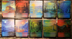 Fetch Lands Set (10 Pack) FOIL Proxy Cards with Custom Van Gogh Landscapes Art - Image 3
