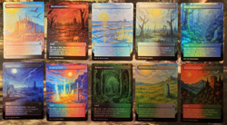 Fetch Lands Set (10 Pack) FOIL Proxy Cards with Custom Van Gogh Landscapes Art - Image 5