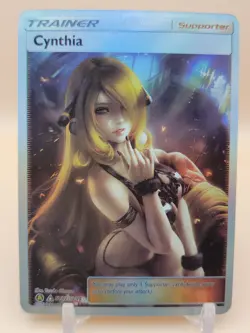 ❤ CYNTHIA Trainer Pokemon Anime Waifu Card Girl Foil Doujin Holo ACG❤ - Image 1