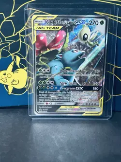 Celebi & Venusaur GX SM167 Sun & Moon Promo Card NM Condition - Image 1