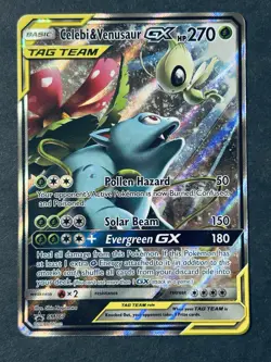 Celebi & Venusaur GX SM167 Sun & Moon Promo Card NM Condition - Image 2