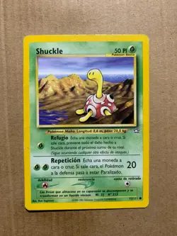 SPANISH Shuckle 72/111 Neo Genesis - Common Pokemon Card - HP - Image 1