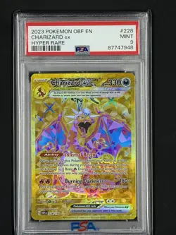 Pokemon TCG Obsidian Flames Charizard EX Card 223/197 PSA 9 Mint Condition - Image 1
