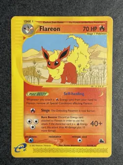 Pokemon TCG Flareon E-Series Skyridge Non Holo Card 8/144 HP - Image 1