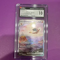 CGC 10 GEM MINT Charizard ex 2023 Scarlet & Violet 151 199/165 SIR Pokemon Card - Image 1