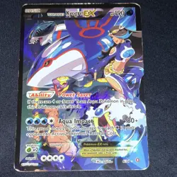 Pokemon Team Aqua's Kyogre EX Double Crisis 6/34 Ultra Rare Holo 190 HP Card - Image 1