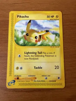 Pokemon Pikachu TCG Expedition Card 124/165 Regular Common - Image 1