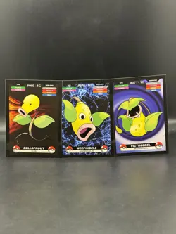 Bellsprout Weepinbel Victreebel Creasler Cards Set Of 3 - Image 1