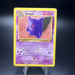 Gengar 20/62 Non-Holo 1st Edition Fossil Rare Vintage WOTC Pokemon Card - Nice - Image 1