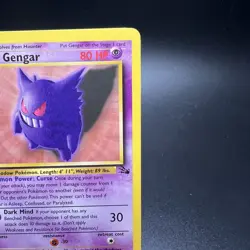 Gengar 20/62 Non-Holo 1st Edition Fossil Rare Vintage WOTC Pokemon Card - Nice - Image 4