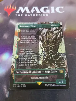 Mtg. Summon: Titan. Foil Borderless. Final Fantasy. Pack Fresh - Image 1