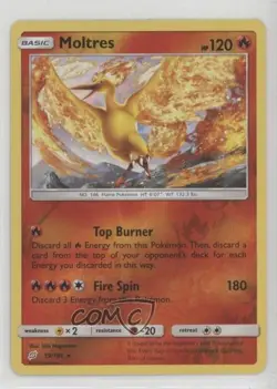Moltres Holo Pokemon Sun & Moon Team Up #19 - Image 1