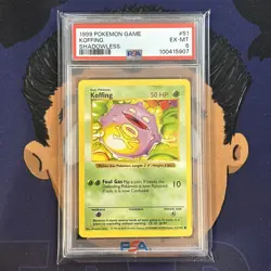 PSA 6 EXCELLENT-MINT 1999 Pokemon Game Basic KOFFING #51 SHADOWLESS - Image 2