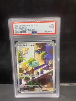 PSA 9 Bulbasaur 143/142 Illustration Rare Stellar Crown Pokemon 2024 - Image 1