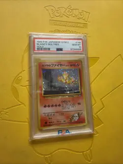 1999 Pocket Monsters Japanese Gym2 Blaine's Moltres #146 Holo PSA 10 (Pokemon) - Image 1