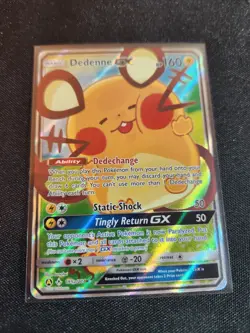 Dedenne GX 195a/214 LP to NM Alternate Full Art Promo Pokemon Card - Good Cond - Image 1