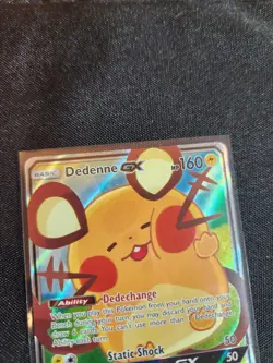 Dedenne GX 195a/214 LP to NM Alternate Full Art Promo Pokemon Card - Good Cond - Image 4