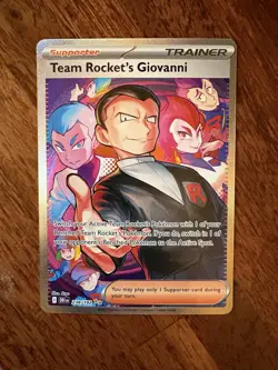 Pokemon Team Rocket's Giovanni 238/182 Destined Rivals Full Art Holo Trainer - Image 1
