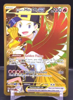 Ethan’s Ho-Oh ex Gold Secret Rare 239/182 Destined Rivals Pokemon Hyper Rare NM - Image 1