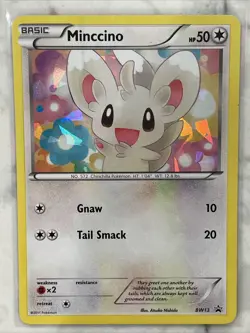 Pokemon TCG Minccino Black Star Promos Holo Card BW13 - Image 1