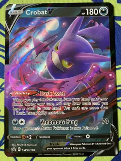 Pokemon TCG Crobat V SWSH110 Black Star Promo - Image 1