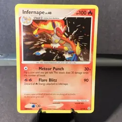 Pokemon TCG Infernape #5/130 Diamond and Pearl (2007) Holo Rare w/ Holo Bleed LP - Image 1