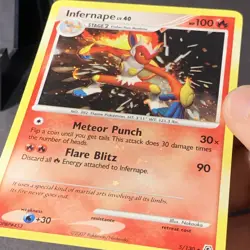 Pokemon TCG Infernape #5/130 Diamond and Pearl (2007) Holo Rare w/ Holo Bleed LP - Image 2