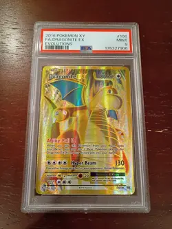 2016 Dragonite EX (Full Art) 106/108 Evolutions Holo PSA 9 Pokemon - Image 1