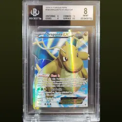 2014 POKEMON XY FURIOUS FISTS #108 FULL ART/DRAGONITE EX BGS 8 - Image 1