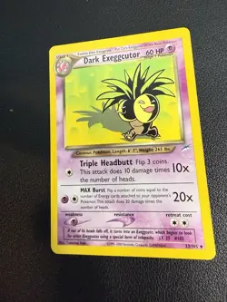 Pokemon TCG Dark Exeggutor Neo Destiny Unlimited Uncommon 33/105 - Image 1