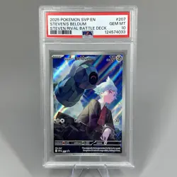 PSA 10 2025 Pokemon SVP Battle Deck Black Star Promo #207 Steven’s Beldum - Image 1