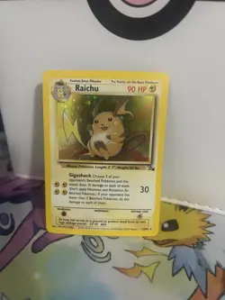 Pokemon Raichu Holo Pokemon 14/62 Fossil Set LP-MP - Image 2