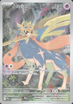 Zacian 100/094 Me02: Phantasmal Flames Holo NM - Image 1