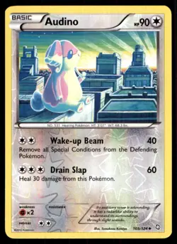 2012 Black & White - Dragons Exalted Reverse Holo Audino Basic/Uncommon #108 - Image 1