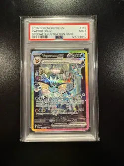 Vaporeon EX 149/131 PSA Mint 9 Sir Pokemon Prismatic Evolutions 2025 - Image 1