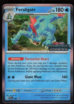 Feraligatr 089 STAFF HOLO SVP Promo Scarlet & Violet Pokemon - Image 1