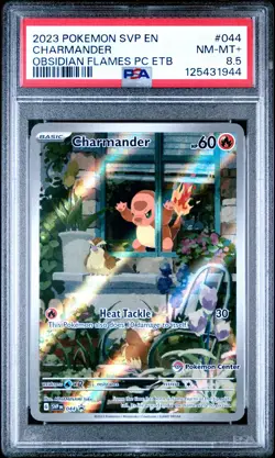 2023 POKEMON OBSIDIAN FLAMES POKEMON CENTER ETB PROMO #044 CHARMANDER PSA 8.5 - Image 1