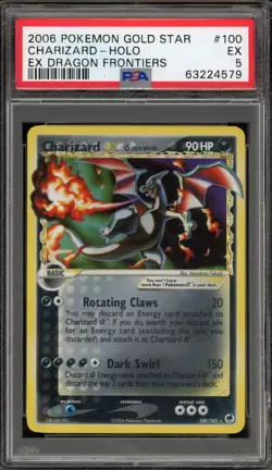 Pokemon Charizard Gold Star EX Dragon Frontiers Holo Ultra Rare #100 PSA 5 - Image 1
